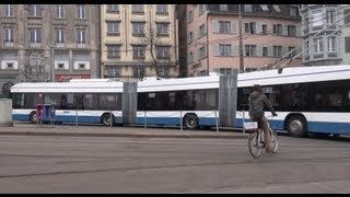 Trolleybus Doppelgelenkbus quotlighTram 3quot der Firma Hess  Autos Motorrad CTL4world [upl. by Ecilayram]