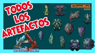 ARTEFACTOS Crystal Isles TODOS español ARK [upl. by Orteip402]