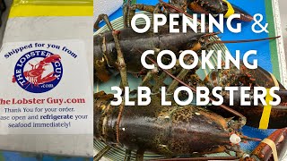 Opening amp Cooking Lobster From The Lobster Guy  Review amp directions [upl. by Laitselec76]