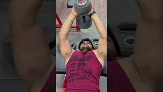 Chest pull over for lower chest 💪🏻 youtube motivation niksfit bodybuilding music dance [upl. by Leamse]