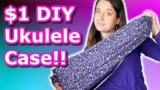 MAKE A UKULELE CASE FOR 1  Do It Yourself No Sew CaseGig Bag [upl. by Yslek472]