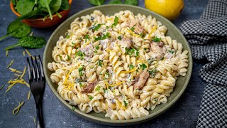 Smoked Mackerel Pasta with Creme Fraiche and Spinach [upl. by Glaab]