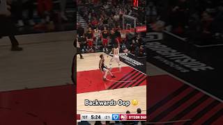 Trae Young throws a BACKWARDS Oop 👀 [upl. by Buckie217]