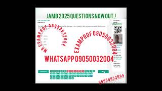 Answers for 2025 JAMB Questions JAMB Expo Answers Here Free JAMB correct Expo 2025 [upl. by Josey]