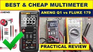 470 Best Digital AutoRange Multimeter for Electronics Aneng Q1 vs Fluke 179 Comparison [upl. by Chavez665]