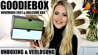 Goodiebox November 2021  Welcome Box  Unboxing amp Verlosung [upl. by Novehs]