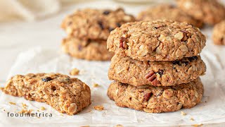 Super Easy HEALTHY Oatmeal Cookies [upl. by Natie]