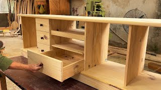 Ingenious Techniques DIY Woodworking Workers  Inspired Art Woodworking Thin 20mm Wooden Furniture [upl. by Aicul]