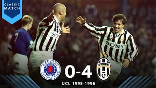 Rangers FC vs Juventus 04 • UCL 19951996 • Del Piero Ravanelli Vialli Gascoigne Oleg Salenko [upl. by Etnemelc]