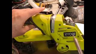 Ryobi RY40602 40 volt hedge trimmer how to disassemble [upl. by Averil]