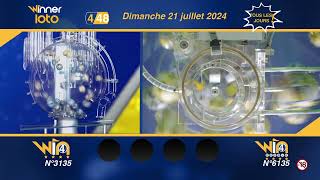 Winner Loto  Win4 et Win4 double  Dimanche 21 Juillet 2024 [upl. by Asilat375]