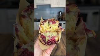 White Choc amp Raspberry Swirl Muffins 🧁 bakingrecipes muffins [upl. by Fredela138]