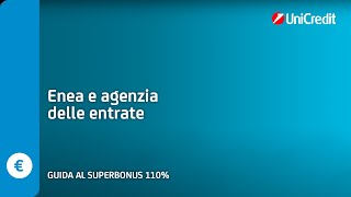 Superbonus 110 Enea e Agenzia delle Entrate  Unicredit [upl. by Tolman438]