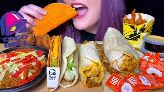 ASMR TACO BELL MUKBANG NO TALKING NEW LOADED TACO FRIES BURRITO  BEEFY POTATO FLATBREAD TACO [upl. by Kimmel983]