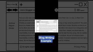 Blog Writing  Blog with Examples  Blog Writing Format writingskills viral trending shorts [upl. by Silliw]