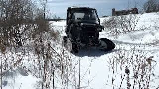 Honda Pioneer 500 with Camso X4S Tracks  Play Time in Snow Drifts [upl. by Kreiner613]