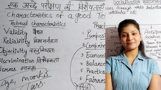 Characteristics of a good test एक अच्छे परीक्षण की विशेषताएं। [upl. by Arrad]