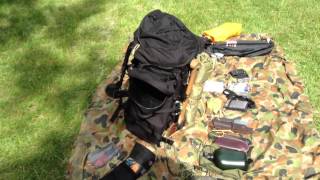 Review of the Karrimor SF Sabre 45 fully loaded for bushcraft amp hiking adventure [upl. by Akinod]