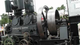 1919 Fairbanks Morse 2 cylinder 2 stroke diesel engine [upl. by Edina905]