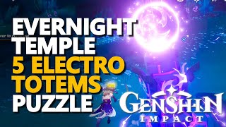 Evernight Temple Electro Totems Puzzle Genshin Impact [upl. by Aronle]