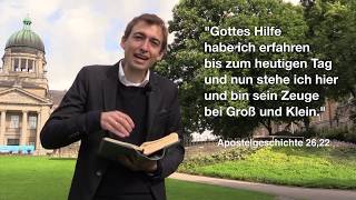 Gottes Hilfe macht uns zu Zeugen Impuls zu Apostelgeschichte 2622 [upl. by Enimzaj]