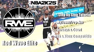 NBA 2k25  Best MyTeamProAm Jersey Tutorial  Rod Wave Elite [upl. by Yrek20]