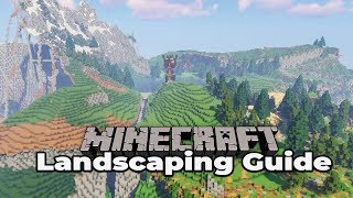 Minecraft Survival Landscaping Guide 1 How to build custom terrain  Tutorial Lets Play [upl. by Yhtamit]