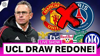 UCL Round of 16 Draw  REDONE  LIVE REACTION  Manchester United [upl. by Asen]