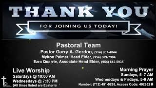 Lauderhill Live Worship Service  Pastor Garry A Gordon  Nov 25 2023 [upl. by Alica]