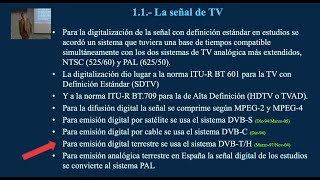 SEÑAL DE VIDEO Segundo Capítulo Parte1 DIFUSIÓN DIGITAL DVBTH [upl. by Borlase]