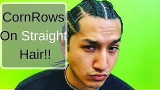 Cornrows on Straight Hair [upl. by Mercola189]