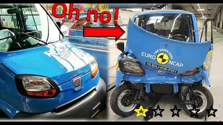 bajaj qutequadricylemicrocars crash test Euro NCAP [upl. by Aenil]