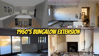 1950s Bungalow Kitchen Extension  Home Renovation  Restoration [upl. by Safir]