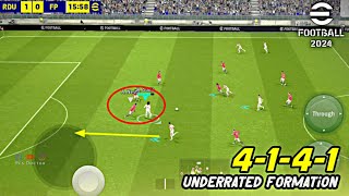 Unique 4141 Underrated Formation For All Playstyle in eFootball 2024 Mobile [upl. by Anele]