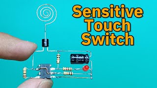 DIY Sensitive Touch Switch using NE555 IC  Easy Electronics Project [upl. by Dagny]