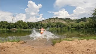 Badesee Klostersee Trennfeld mit Badestrand testet Justus König JK [upl. by Neibaf]