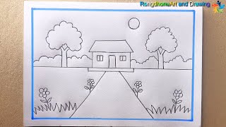 Koushole Drisso aka shikhun 🌳🏠 Learn to draw scenes with technique [upl. by Chancellor]