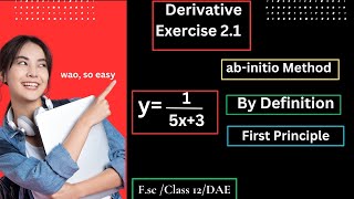 Find Derivative by definition With EASE Math 212DAE MathEasiest Maths [upl. by Colburn]