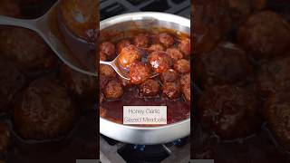 Honey Garlic Glazed Meatballs [upl. by Anhavas]