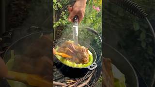 WILD Chef🔥Lumberjacks CAULDRON cookingoutdoor outdoor outdoorcooking cauldron camping camp [upl. by Ydnerb981]