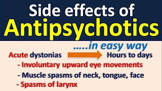 Side effects of antipsychotics to remember in easy way [upl. by Aronel]