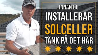 Innan du installerar solceller på taket  Viktiga överväganden och tips  Fixer Göteborg AB [upl. by Darrill]