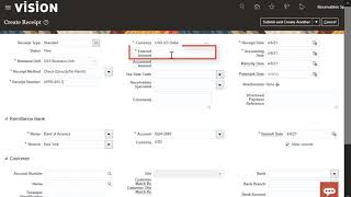 Receivables  Create and Apply a Receipt [upl. by Chellman261]