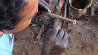 Colombian Amazon Taiwano Indigenous People Making the Flute [upl. by Bent660]