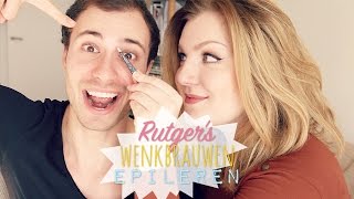 Rutgers wenkbrauwen epileren  Tutorial voor mannen  Vera Camilla [upl. by Aehsat]