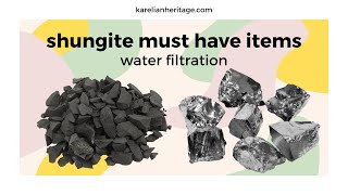 Shungite Must Have Items Water Filtration [upl. by Bently]