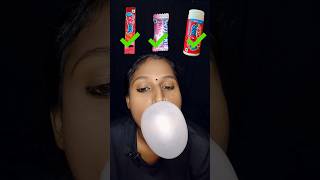 Short 989  EATING VARIOUS FLAVOUR OF BUBBLE GUM ACCORDING EMOJI asmr mukbang shorts [upl. by Yenaled569]