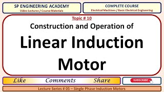 10 Construction and Operation of Linear Induction Motor [upl. by Rases790]