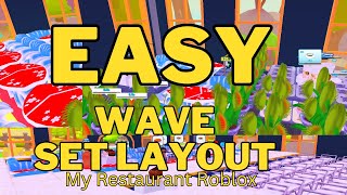 Easy Wave Set Layout Best F2p layout 2024 Roblox My Restaurant Layout VFMML V3 [upl. by Oiluj]