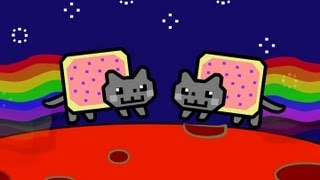 Nyan Cat vs Poptart Cat Epic Battle [upl. by Haelhsa]